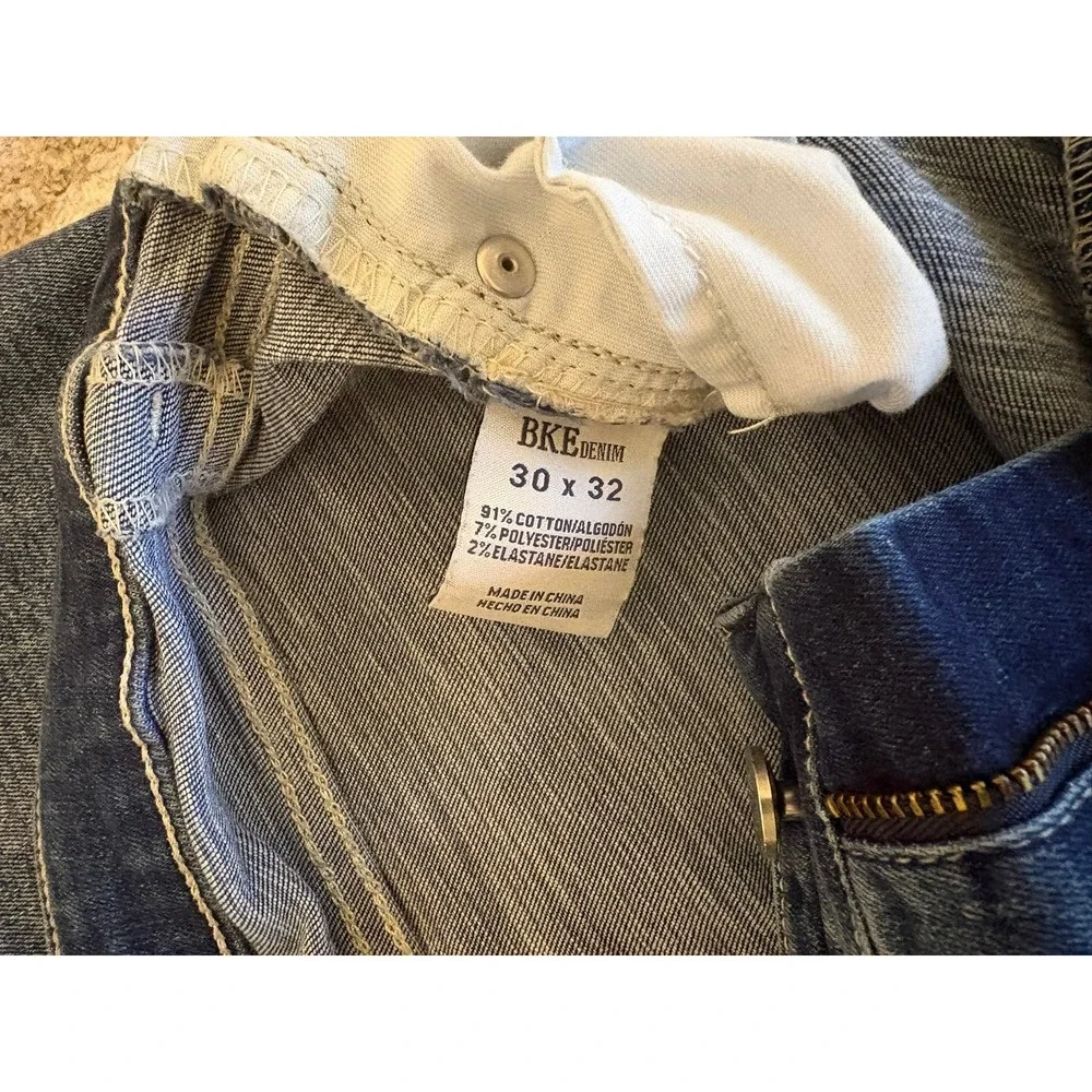 BKE Payton Dark Wash Mid-Rise Straight Leg Jeans Western 30x32